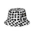 Black and White Yogard and Patched Reversible Bucket Hat