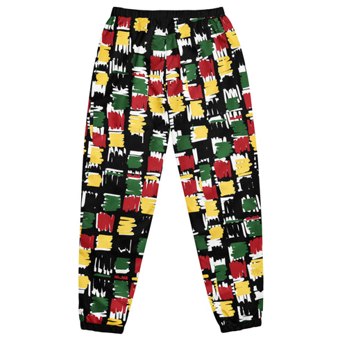 Scribble Patch Colors Black Unisex Track Pants