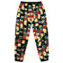 Scribble Patch Colors Black Unisex Track Pants