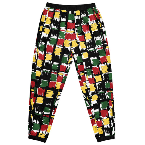 Scribble Patch Colors Black Unisex Track Pants