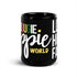Love Hope Faith Black Glossy Mug