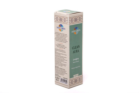 Sacred Elements Clean Aura Space Reset Room Spray 100ml with product packaging
