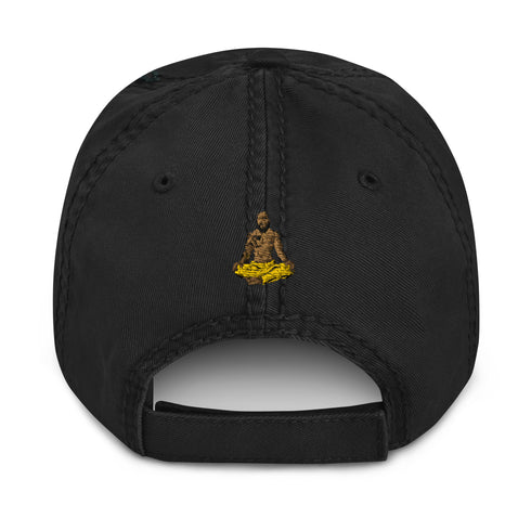 Yah Black Distressed Hat