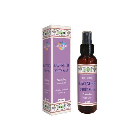 Sacred Elements Lavender & White Sage Space Reset Room Spray 100ml bottle