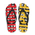 Scratch Patch Red and Yellow Flip-Flops
