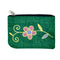 Retro Green Cotton Embroidered Ash Pouch