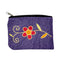Retro Purple Cotton Embroidered Ash Pouch