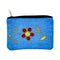 Retro Blue Cotton Embroidered Flower Ash Pouch