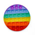 Circular Chakra Rainbow Colored Fidget Sensory Push Pop It Toy