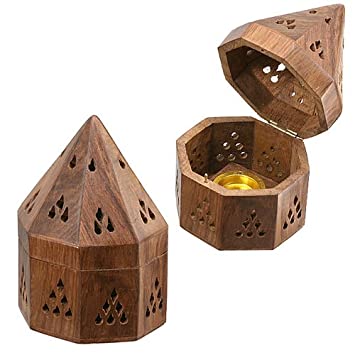 Wooden Incense Temple Holder