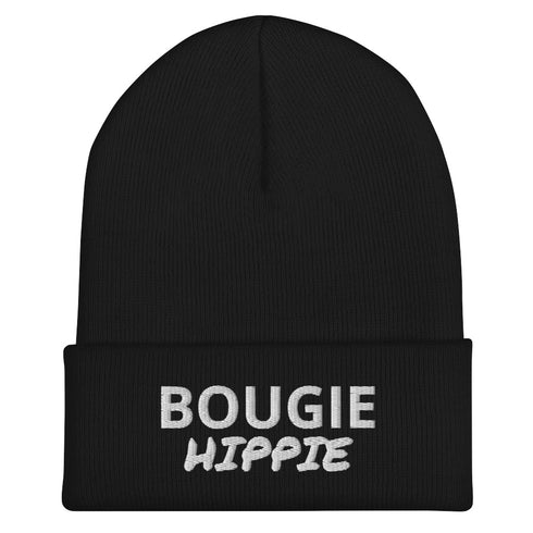 Bougie Hippie Embroidered Cuffed Beanie