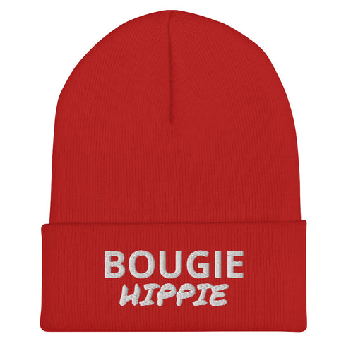 Bougie Hippie Embroidered Cuffed Beanie