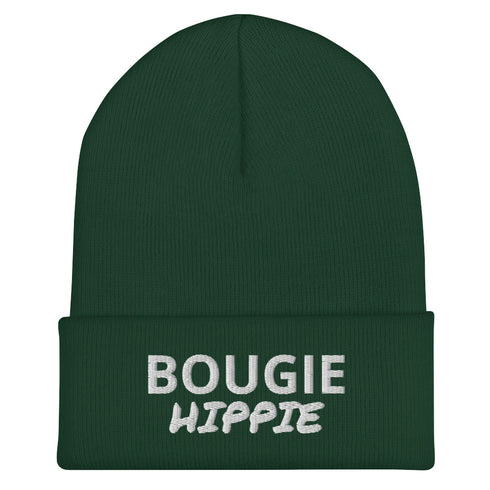Bougie Hippie Embroidered Cuffed Beanie